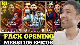 MESSI 105 EPICO PACK OPENING  no eFootball 2024 Mobile