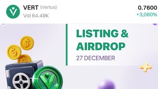 VERTUS:, $vert tokens live in pre-market, how to earn more $vert tokens before listing