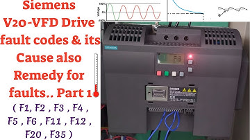 Siemens V20 VFD Drive Fault Codes Explained | Causes & Remedies | Part 1 ⚠️🛠️