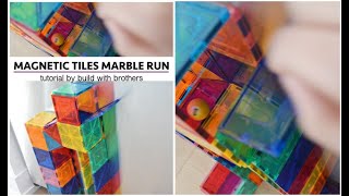 Easy magnetic tiles marble run | Picasso tiles instructions | Magna tiles ideas for kids
