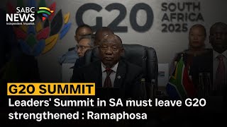 G20 Summit | G20 Leaders' Summit declaration adopted by consensus