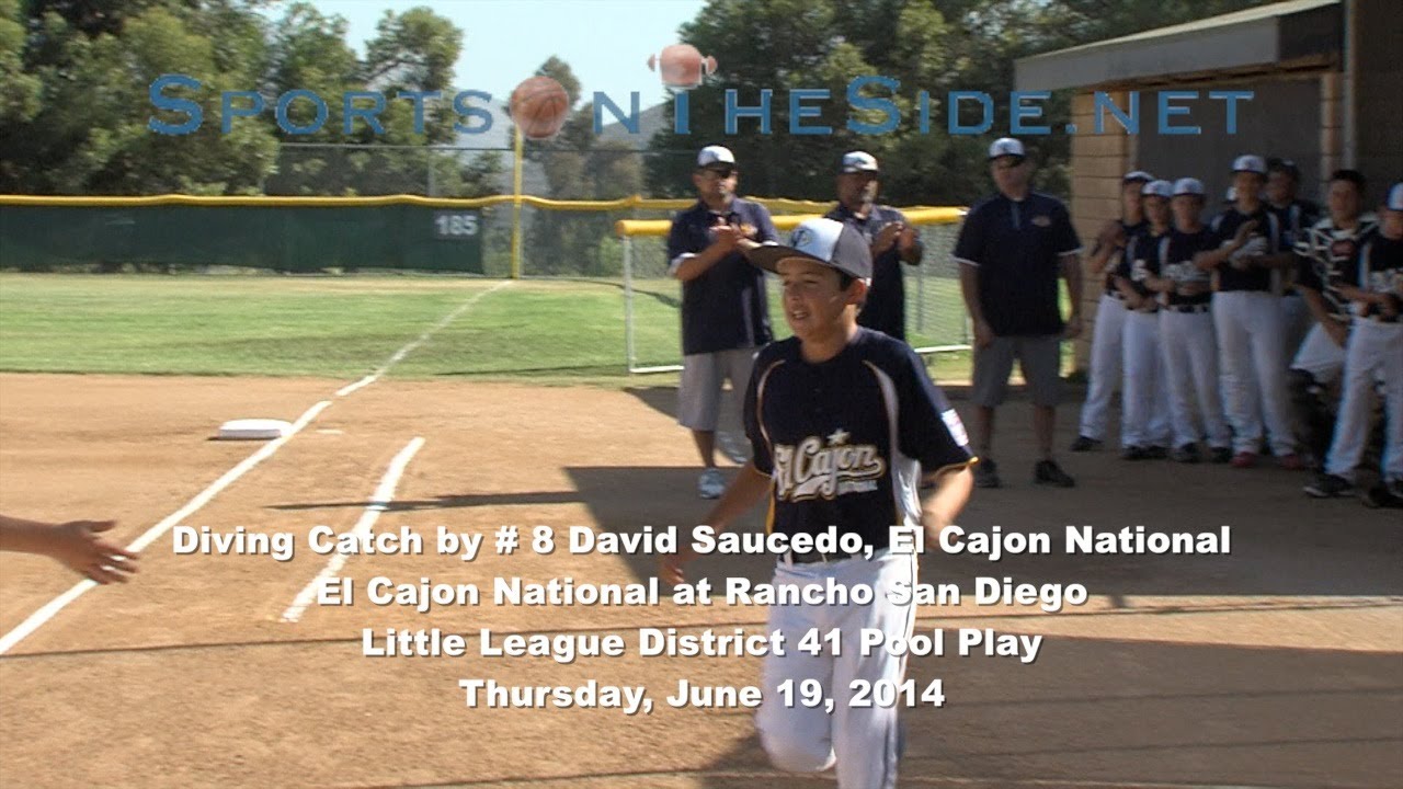  8 David Saucedo Diving Catch at SS, El Cajon National Little League