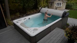 Upgrade to the RollAway – The Best Swim Spa Cover for Convenience & Style.  Only at My Spa Store!
