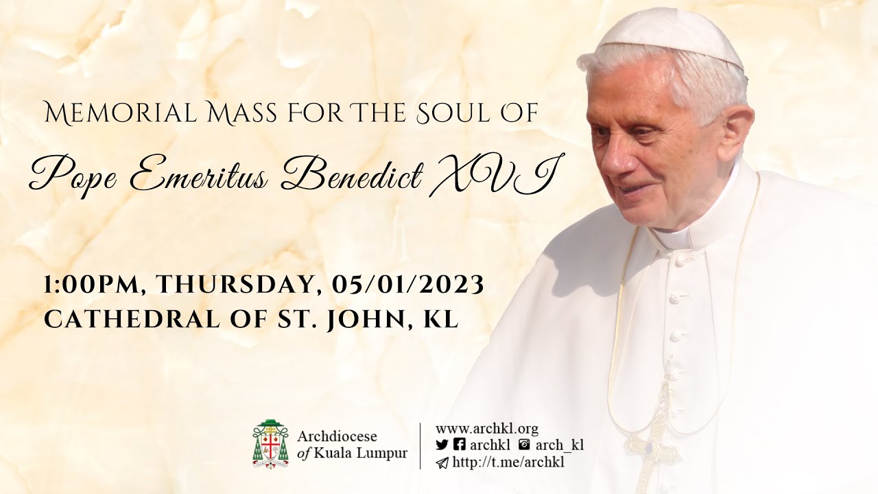 Memorial Mass for the soul of Pope Emeritus Benedict XVI - YouTube