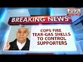 Hisar: Police battle with supporters
