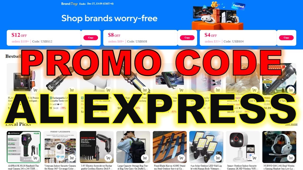 AliExpress Promo Code 2025 Shop brand worry-free, | AliExpress Discount Coupon December 2025