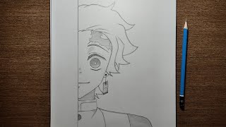 طريقة رسم تانجيرو خطوة بخطوة للمبتدئين | رسم أنمي قاتل الشياطين screenshot 3