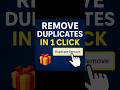 #shorts Master Excel: Remove Duplicates in Excel ⚡ 1-Click Magic | FREE Excel Tool #excel #shortcuts