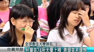 全球最佳大學排名 台大167名創新低 20151001 公視中晝