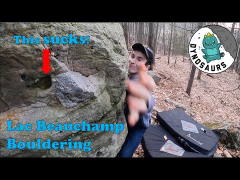 First Outdoor Bouldering Session of the Year at Lac Beauchamp!