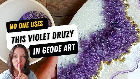 How To Use Colored Druzy In Geode Resin Art 🎨 Resin Wallart For Beginners 💫 Geode Resin Art Tips