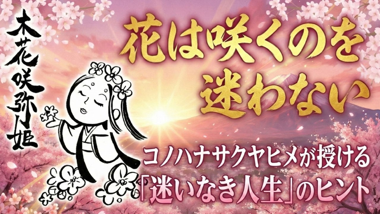 【４月の女神 】花は咲くのを迷わない。コノハナサクヤヒメが授ける『迷い無き人生』のヒント。 #コノハナサクヤヒメ #木花咲弥姫