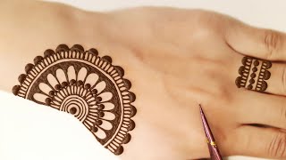 Simple Ring Finger Mehndi Design | Mehndi Designs For Fingers | Easy Mehndi Design For Beginners