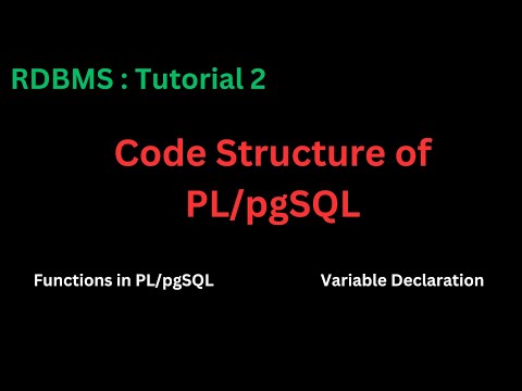 Code Structure of PL/pgSQL | Code Structure of plpgsql