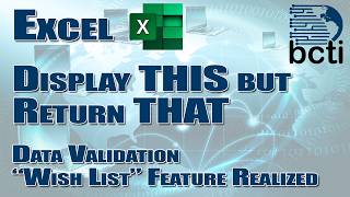 Excel Drop-Down List: Display One Value and Return Another