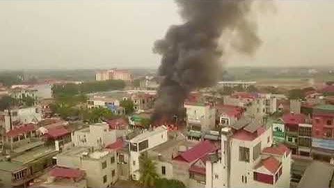 Cháy lớn tại thị trấn Vôi - Lạng Giang- Bắc Giang