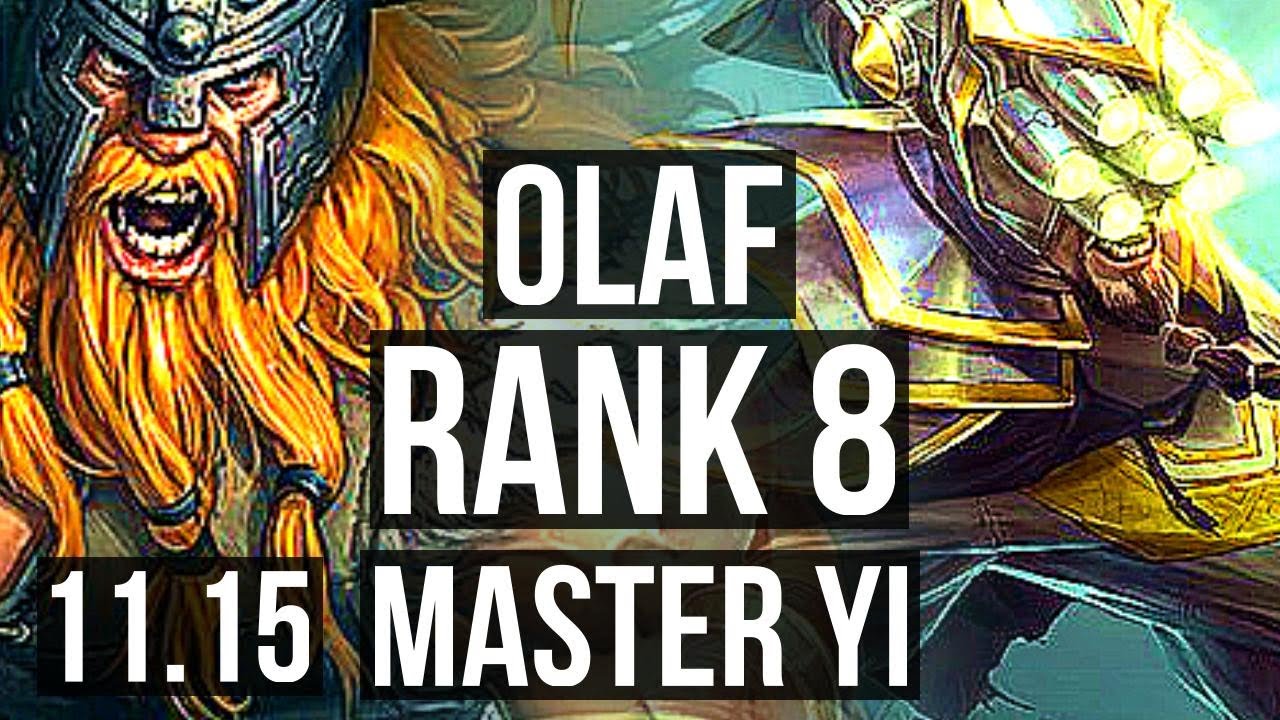 OLAF vs MASTER YI (JUNGLE) | 9/1/10, Rank 8, Godlike | BR Challenger | v11.15