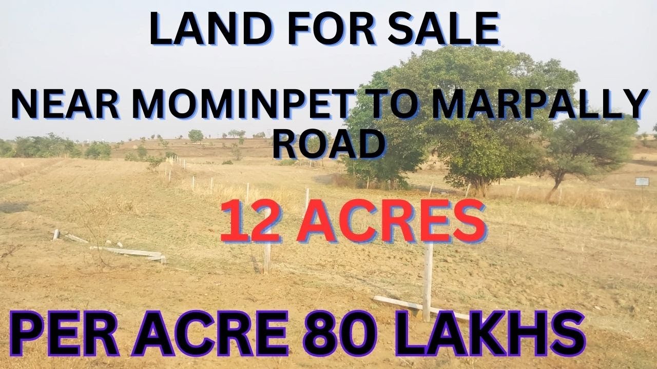 12 ACRES AGRI LAND FOR SALE MOMINPET NEAR SHANKARPALLY MARPALLY ROAD HYDERABAD YouTube