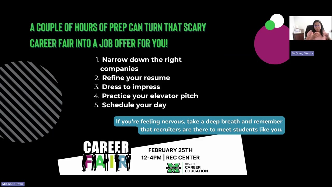 Prepare for the Career Fair virtual event Spring 2026