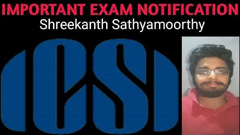 ICSI DEC 2020 EXAM NOTIFICATION!!!|TAMIL|SHREEKANTH