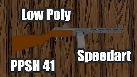 Low Poly Weapon Modeling[Blender] | PPSH-41