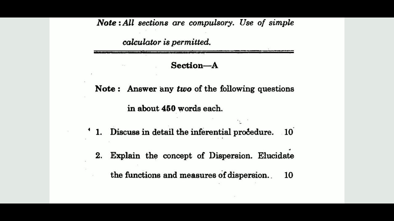 IGNOU BPC-004 STATISTICS IN PSYCHOLOGY, B.A PSYCHOLOGY, QUESTION PAPER, JUNE 2020