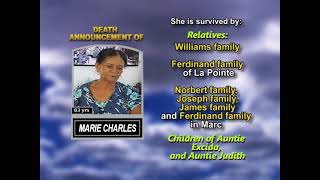 Marie Charles ~ Long Obituary