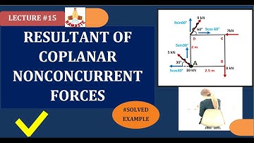 Resultant of co-planar non-concurrent forces : Solved example #resultantofforces #solvedexample
