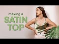 MAKING A SATIN COWL NECK TOP - THISISKACHI DIY