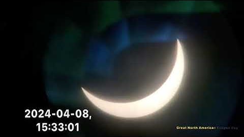 April 8th 2024CE Great North American Total Eclipse Raw Image Time Lapse Scugog.