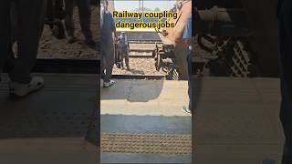 train coach coupling | unique coach coupling | hard work #coupling #coach #engine #pointman #fitter