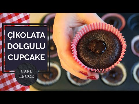 ÇİKOLATA KRİZİNE BİREBİR - ÇİKOLATA DOLGULU ÇİKOLATALI CUPCAKE TARİFİ - Chocolate Cupcake Recipe