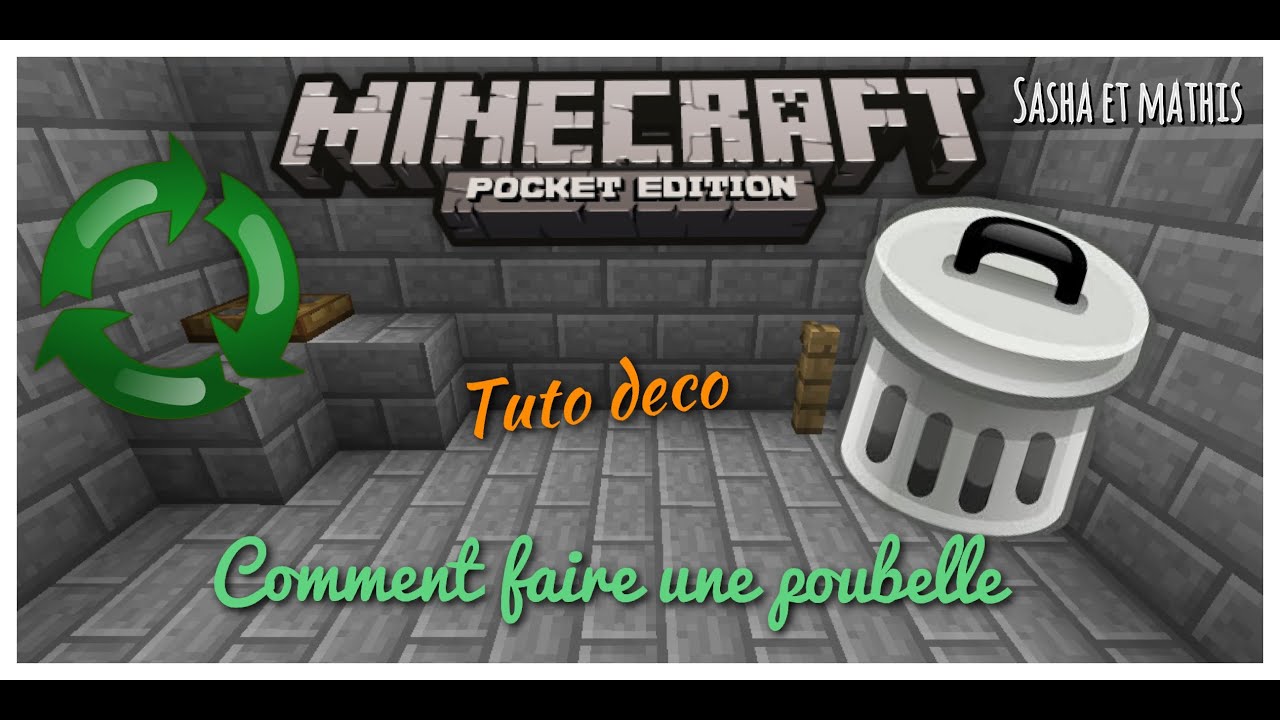 [minecraft]série1: TUTO DECO épisode 2: TUTO comment faire une poubelle