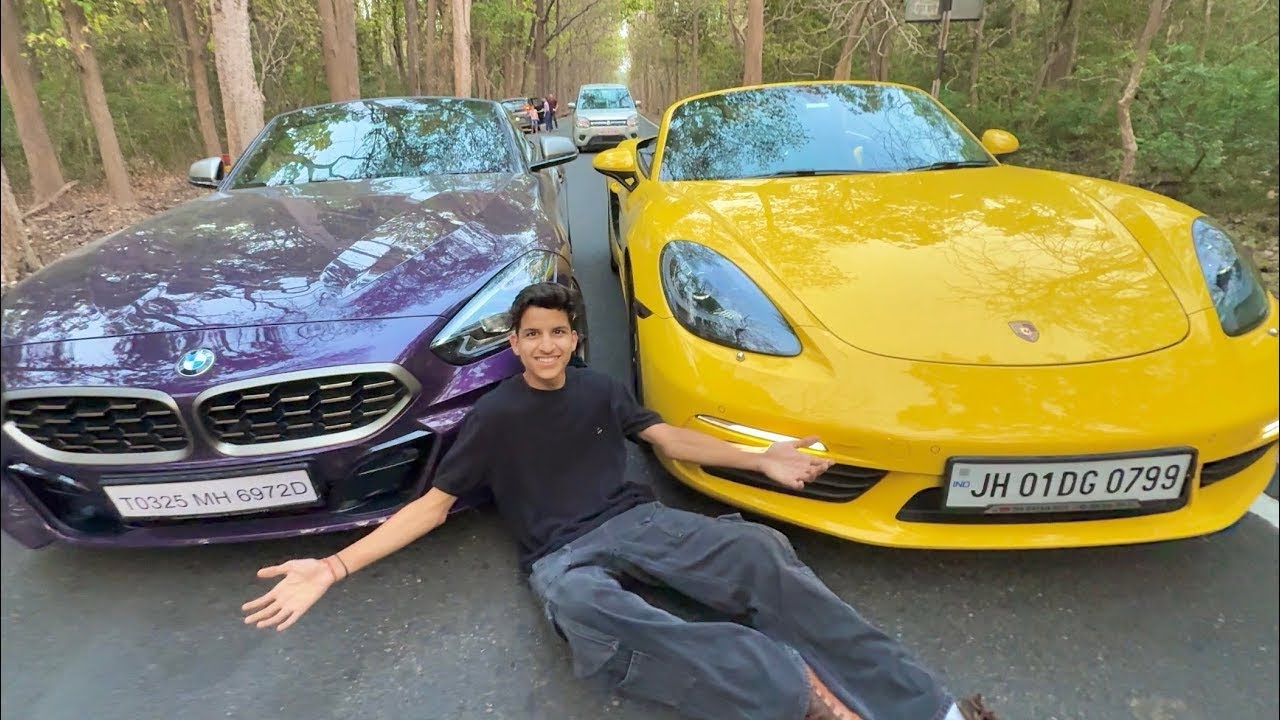 Porsche Vs BMW ￼ drag race ✅ #sauravjoshivlogs #akamit01￼