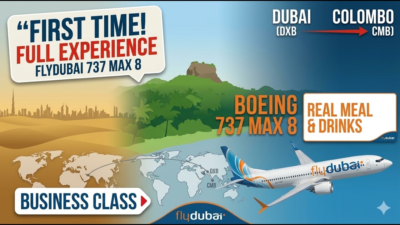 FlyDubai Business Class Experience Boeing 737 Max | Dubai to