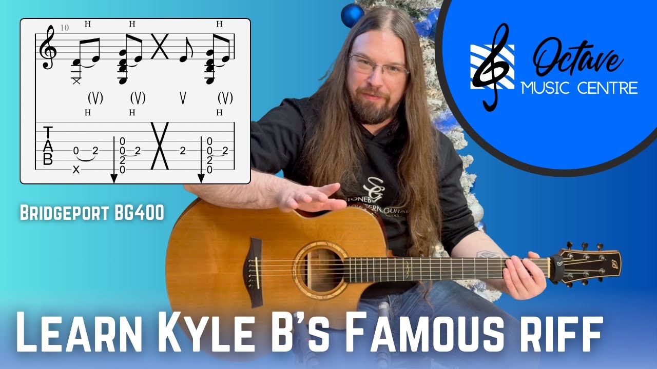 Урок по акустическому грув-риффу с табулатурой для гитары Bridgeport BG400.