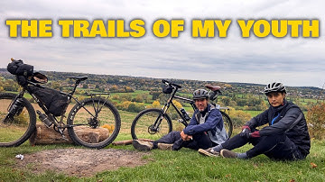 Riding the trails I grew up on. With some dude...