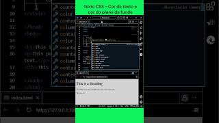 Texto CSS - Cor do texto e cor do plano de fundo