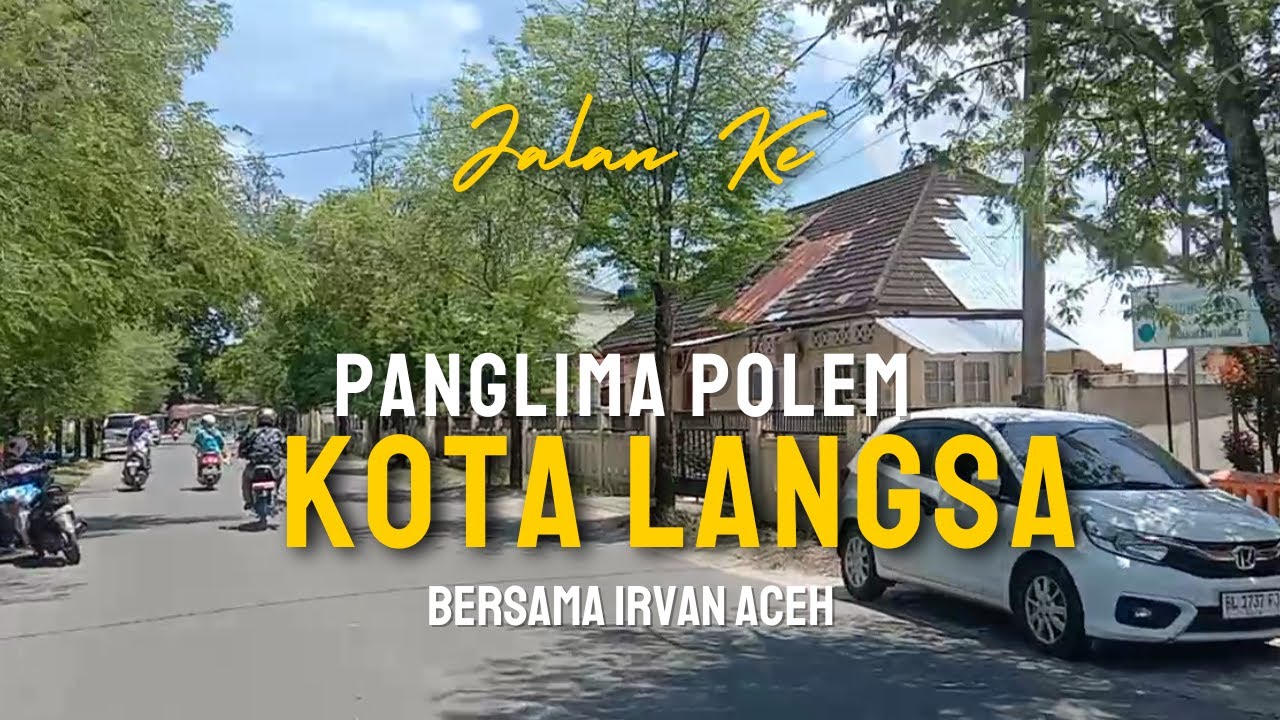 Suasana Jalan Panglima Polem Kota Langsa Aceh 