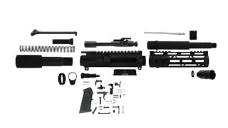 TacFire AR 300 Blackout Pistol Build Kit with Lower Parts Kit 7.5" Black Parkerized Barrel