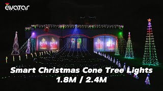 Smart LED Christmas Cone Tree Light 9FT/2.7M