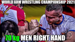 70 kg MEN RIGHT HAND - WORLD ARM WRESTLING CHAMPIONSHIP 2021