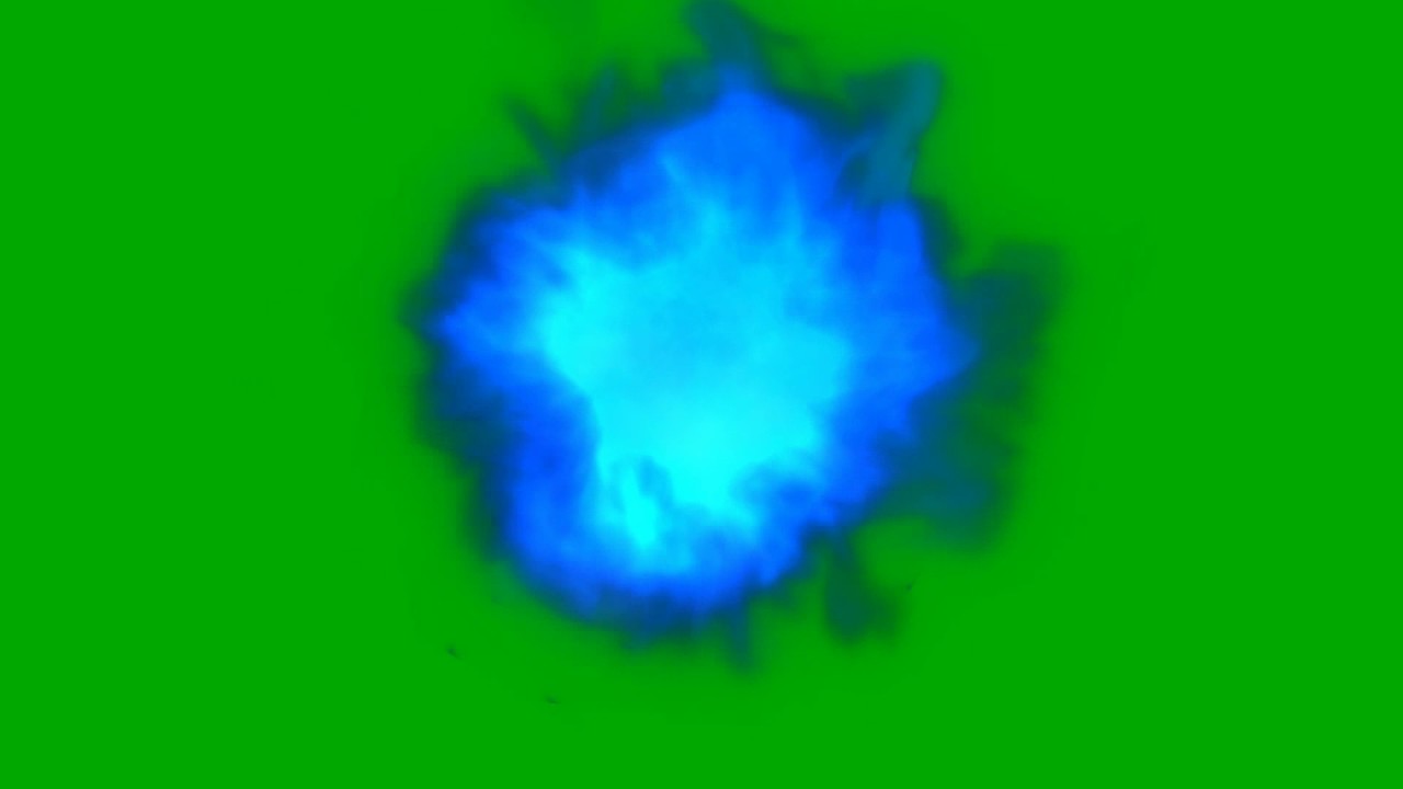 Efeitos Chroma Key - BOLA DE FOGO AZUL (Blue Fireball) Fundo Verde