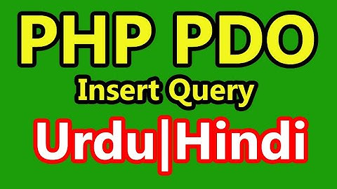 PHP MySql / insert query Urdu/Hindi