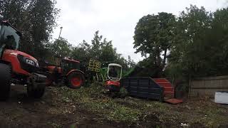 Time lapse of Green waste shredding