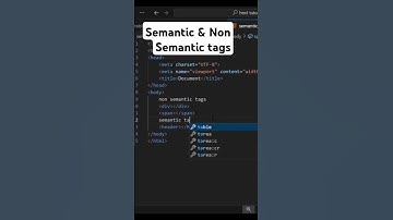 Semantic and non semantic tags explained in 60 seconds #htmlcoding #htmltags #semantic #nonsemantic