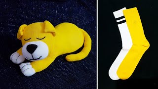 🐶How to make a dog from socks/Sock doll/Dog