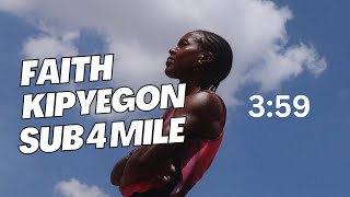Nike Breaking4 Challenge Faith Kipyegon vs 4 minute mile