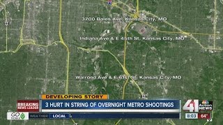 Three shootings reported in Kansas City, Missouri overnight