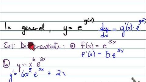 MCV Unit 5 Lesson 2 - Derivatives of e^x